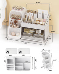 Anylady organizador de maquillaje con base elevada, aporta elegancia y mejor acceso.