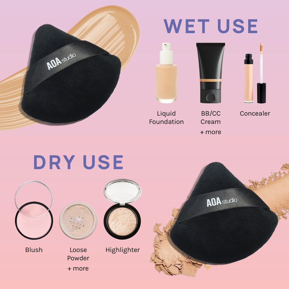 AOA Studio Velvet Puffs: esponjas duraderas y reutilizables para uso repetido.