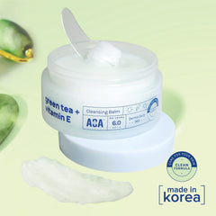 AOA STUDIO balm spread on hand showing creamy texture for emulsification