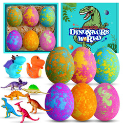 Aofmee bomba de baño en forma de huevo con dinosaurio oculto para juego sensorial.