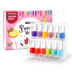 AOMIR Esmaltes para niños: set de 11 colores para juego seguro de uñas.