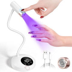 AORAEM UV LED nail lamp front view showing compact home-use design for quick gels.