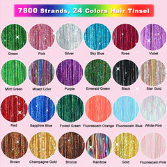 Aouuhe destellos para cabello 48 pulgadas: longitud ajustable para peinados.