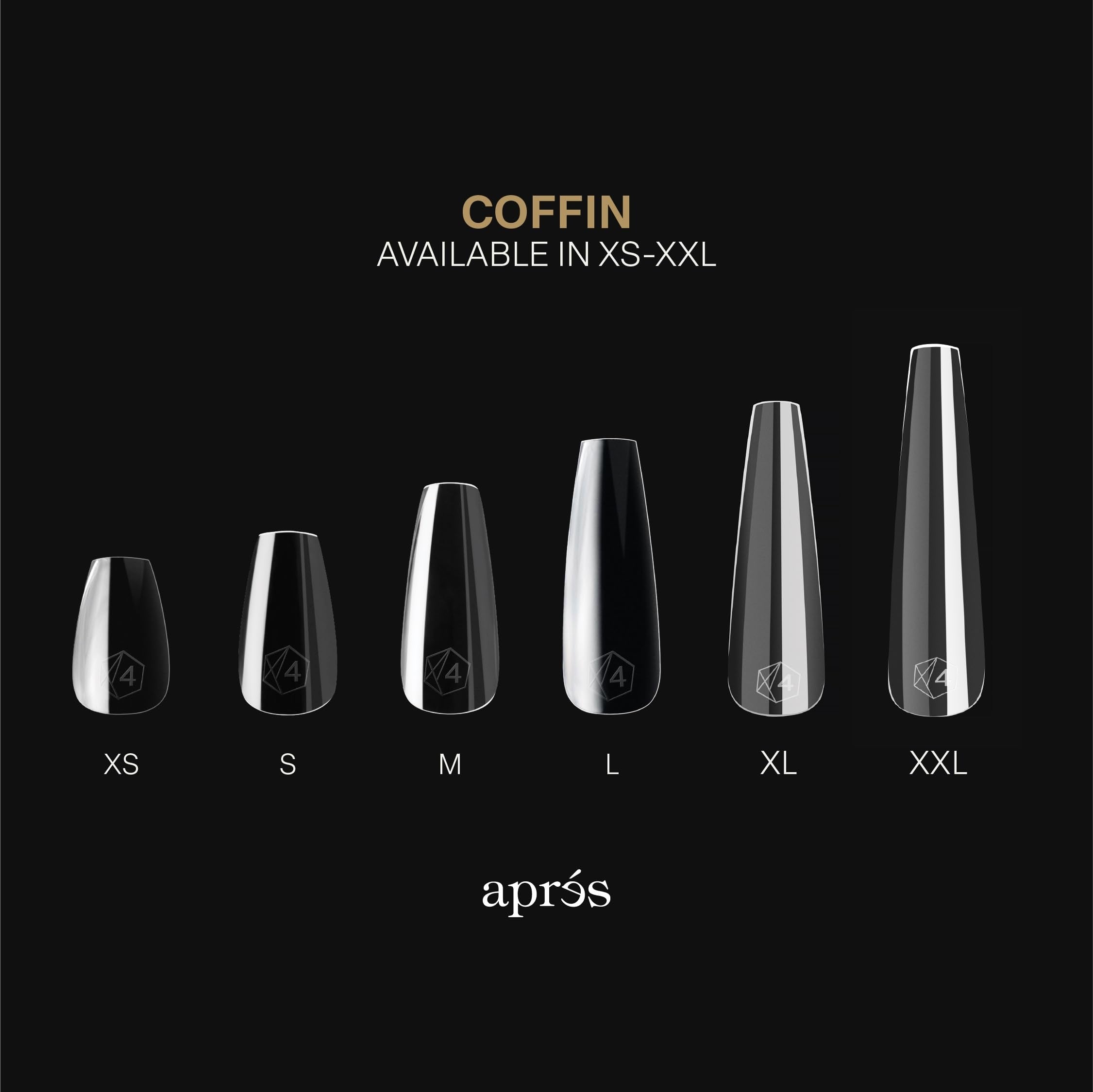 APRÉS Gel-X línea natural, superficie plana para uñas planas.