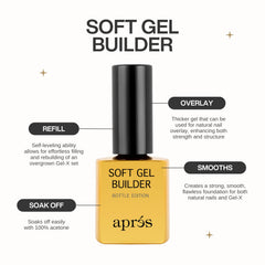 APRÉS Soft Gel Builder, aplicación con pincel, control preciso de capa