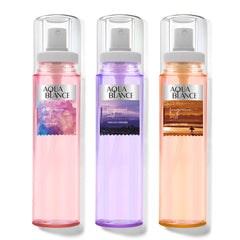 AQUA BLANCE bruma corporal: botella elegante para uso diario y confianza duradera.