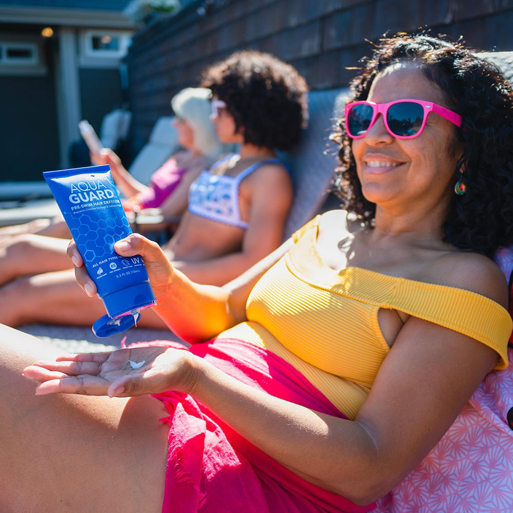 Cabello suave tras nadar con AQUA GUARD