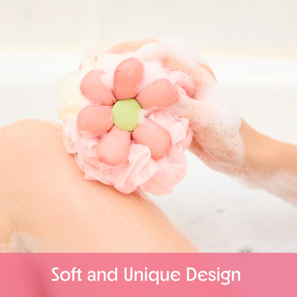 AquaVibes lufa-malla suave, ideal para piel sensible en la ducha.