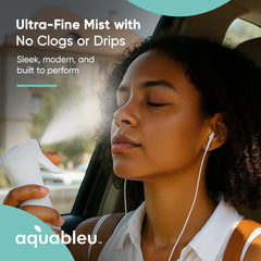Aquableu spray para limpieza del hogar con niebla suave.