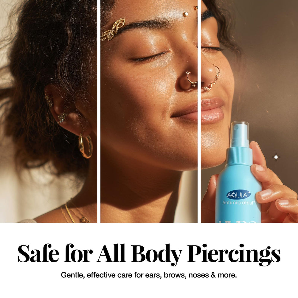 Uso diario en piel sensible con Aquia spray hipocloroso.