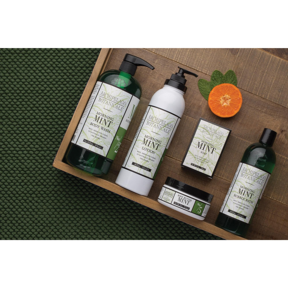 Notas de albahaca y mandarina en Morning Mint, sensación fresca.