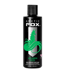 ARCTIC FOX Iris Green, botella verde, coloración suave para cabello claro.