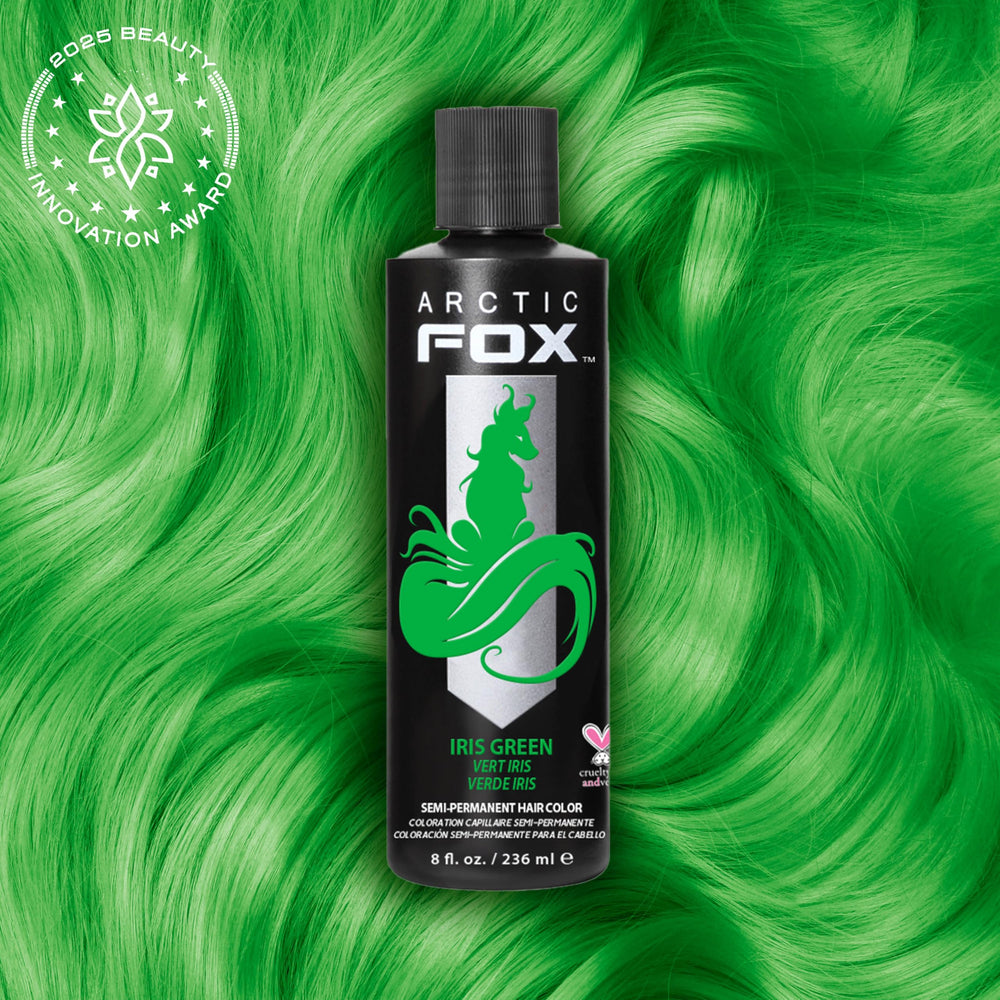 ARCTIC FOX Iris Green mezclado con Luna Neón para verde neón.