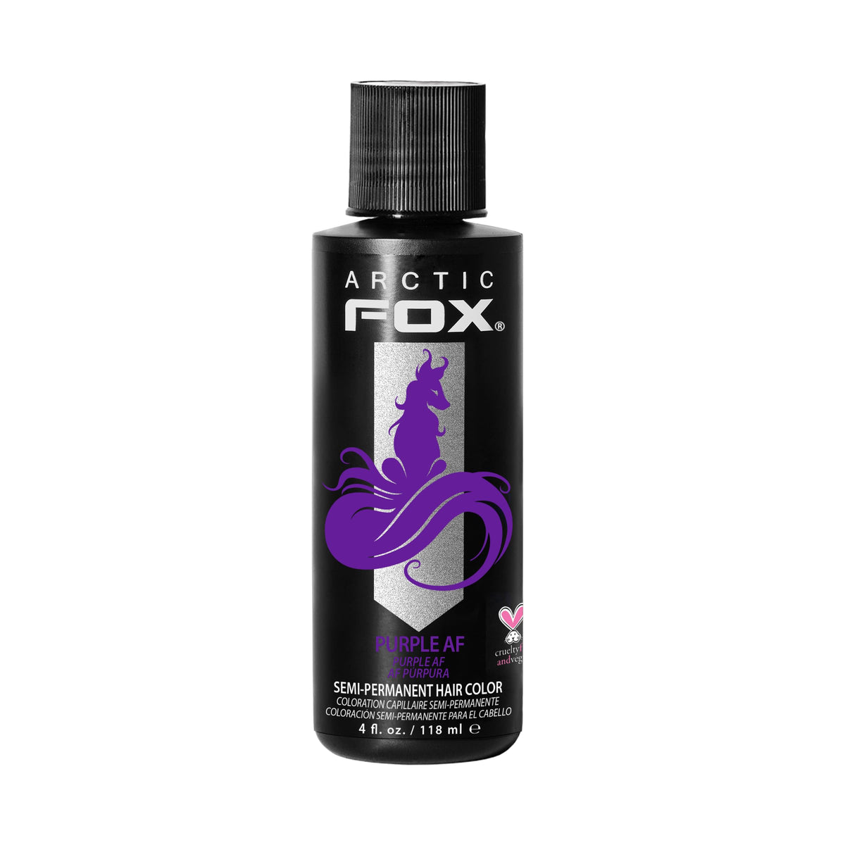 ARCTIC FOX Purple AF - botella mostrando color vibrante para un look audaz