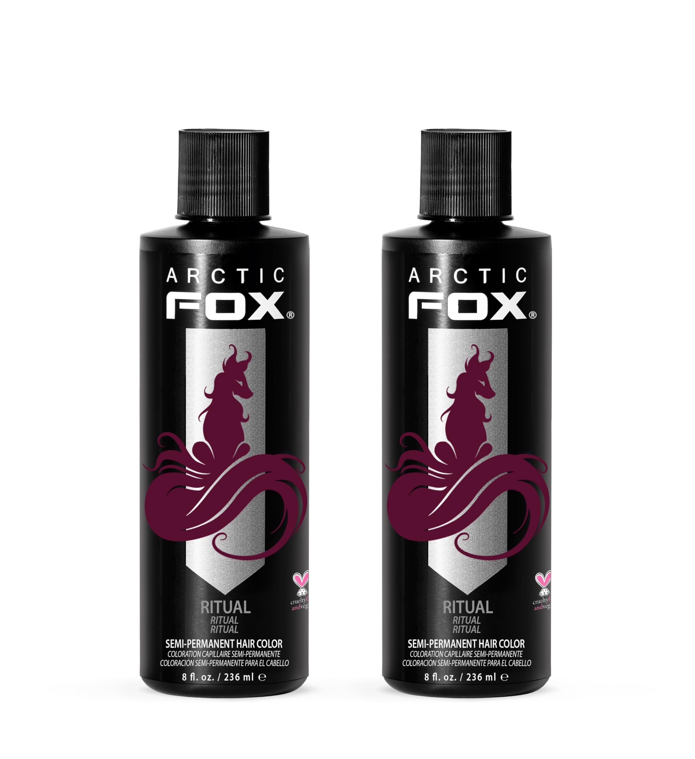 ARCTIC FOX Tinte Burdeos, botella: fórmula suave para coloración frecuente y uniforme.