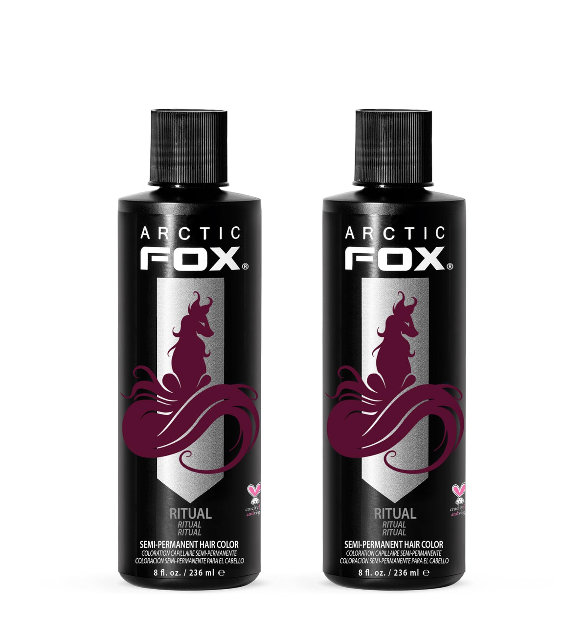 ARCTIC FOX Tinte Burdeos, botella: fórmula suave para coloración frecuente y uniforme.