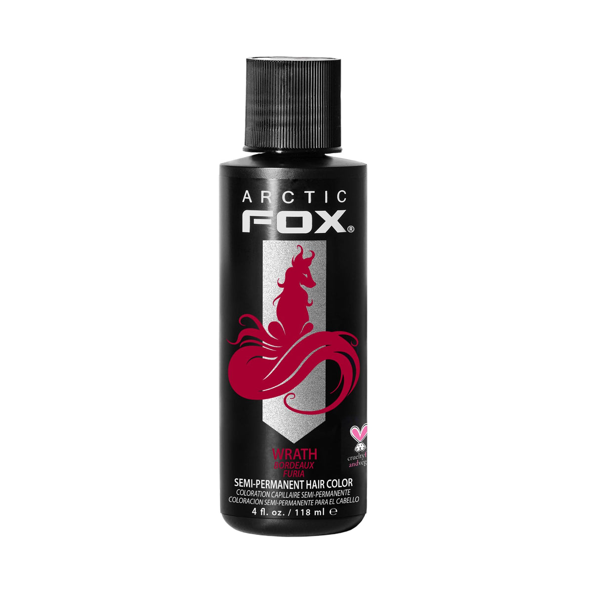 ARCTIC FOX Wrath: botella para lograr color intenso y vegano.