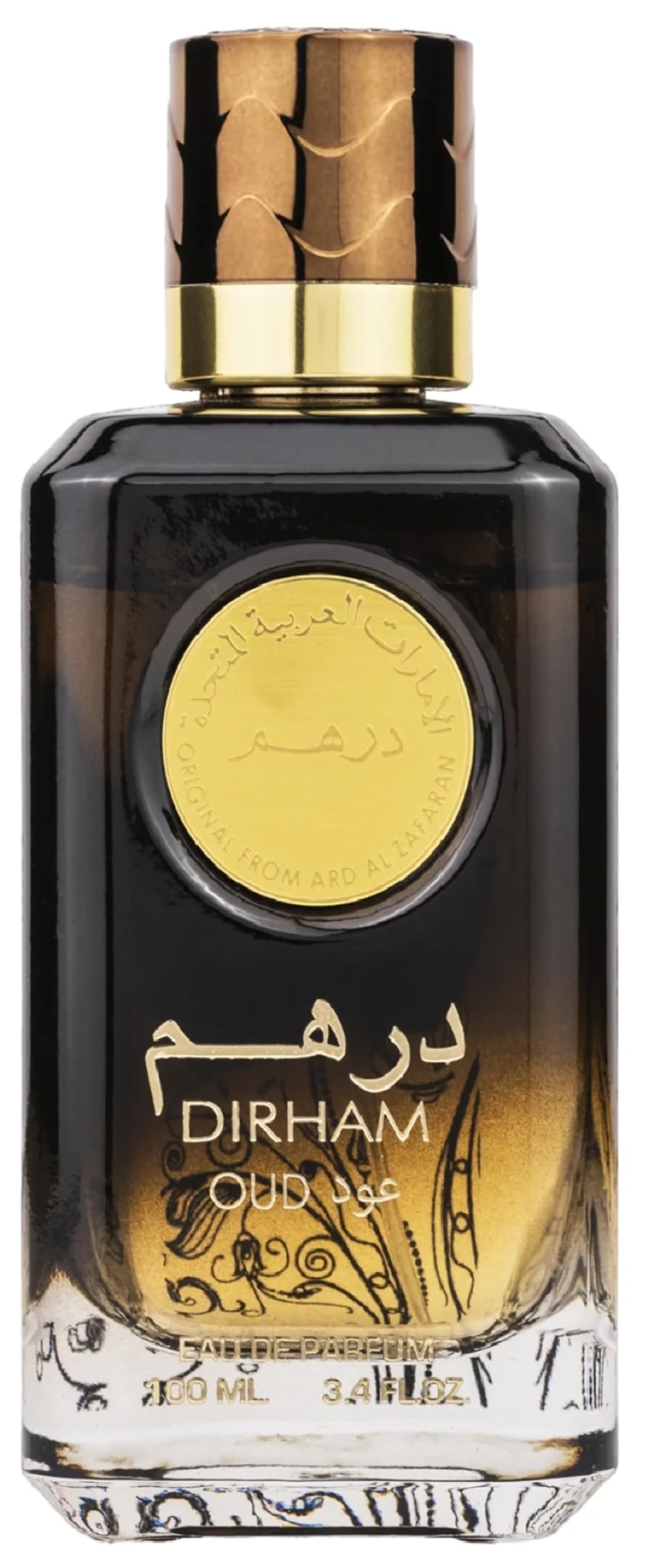 Ard Al Zaafaran Dirham Oud, botella frontal, aroma fresco para uso diario