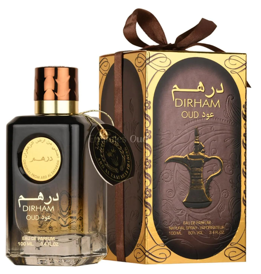 Ard Al Zaafaran Dirham Oud, caja y presentación premium