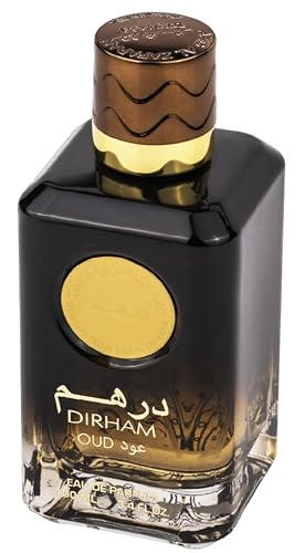 Ard Al Zaafaran Dirham Oud, detalle de la tapa y el frasco