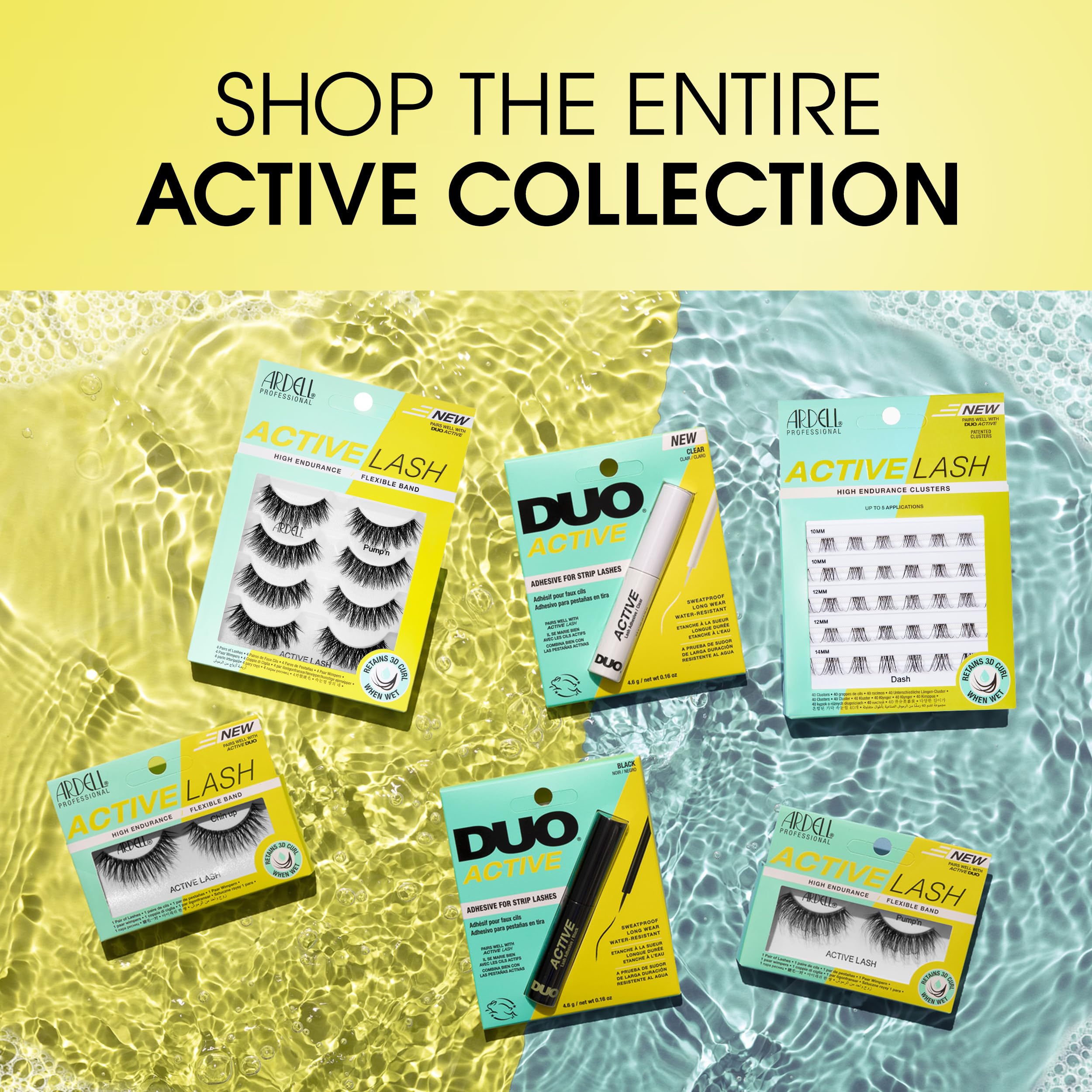 Ardell Active Lash Pump’n conjunto de 4 pares para varias ocasiones