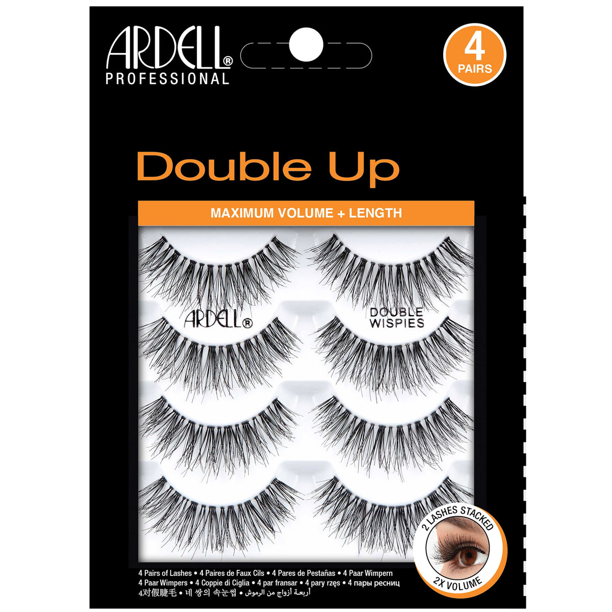 Ardell Double Up 113: pestañas voluminosas para un look audaz y duradero.