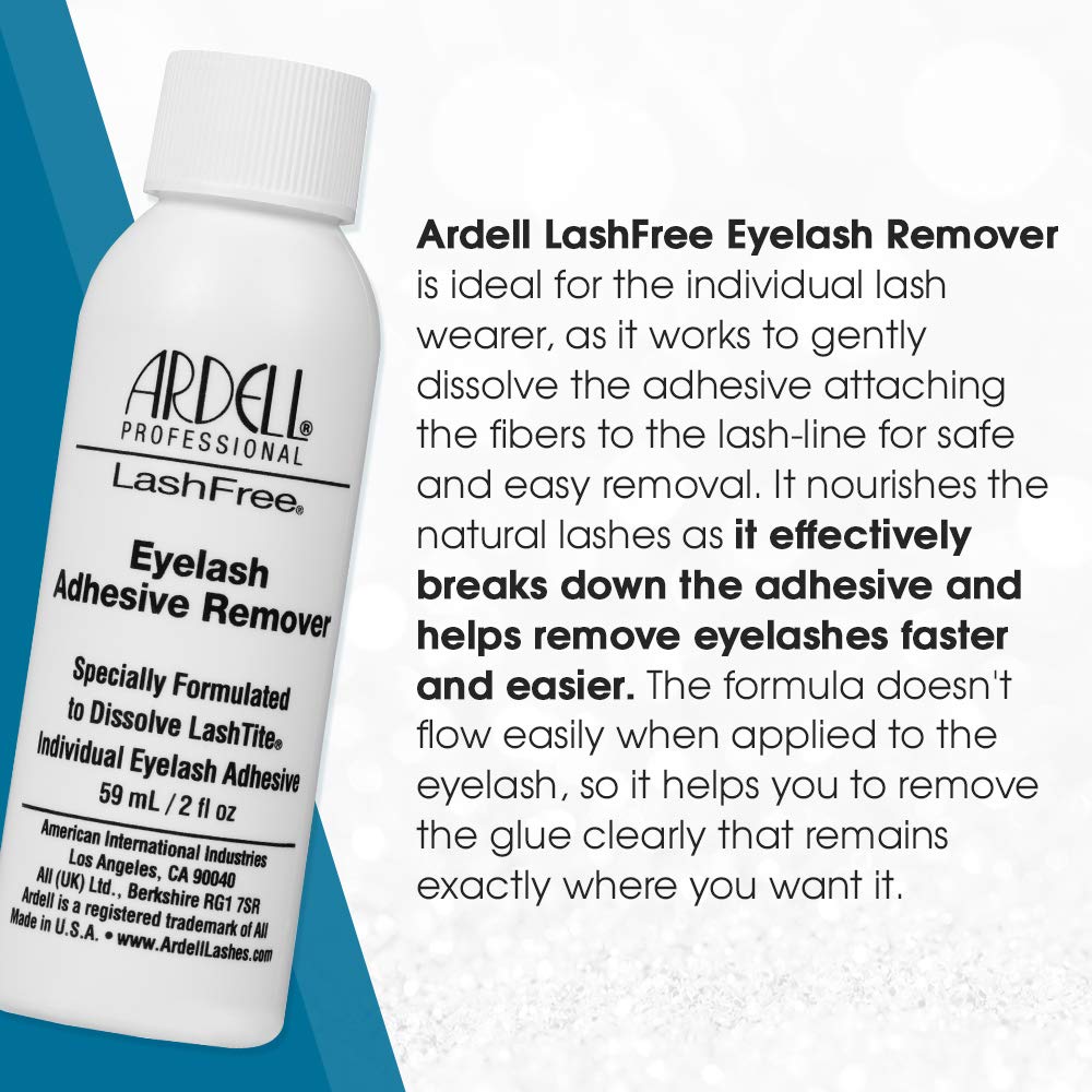 Ardell LashFree remover aroma sutil: facilita manejo cómodo durante la sesión.