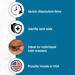 Ardell LashFree remover ingredientes sin látex y libres de crueldad.