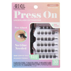 Ardell Naked Press On Lashes, clusters debajo de pestañas para aspecto suave y natural.