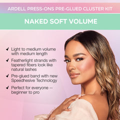 Conjunto de clústeres de 8–14 mm para volumen natural con Ardell Underlash