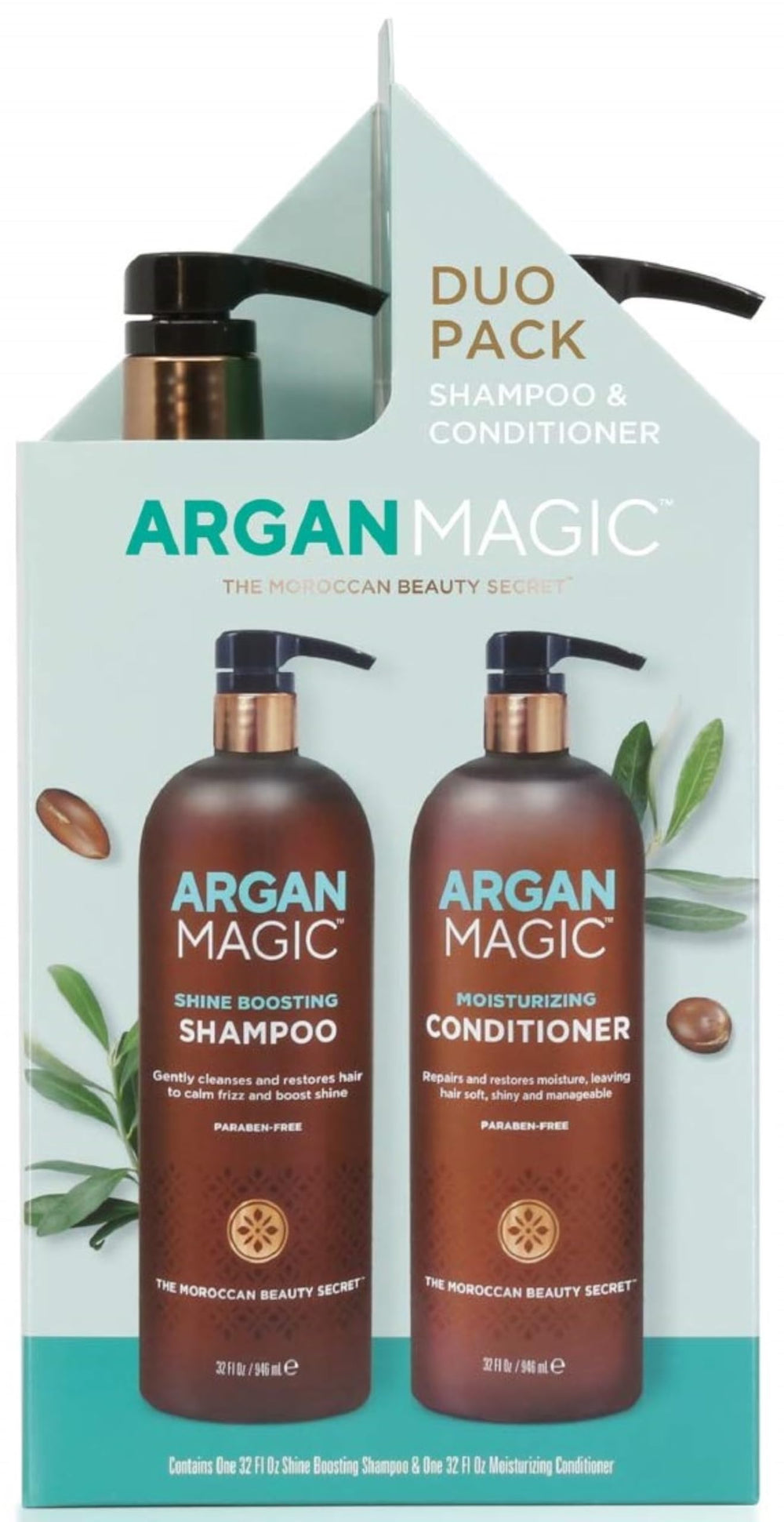 Argan Magic Shine Champú botella: brillo suave y limpieza delicada.