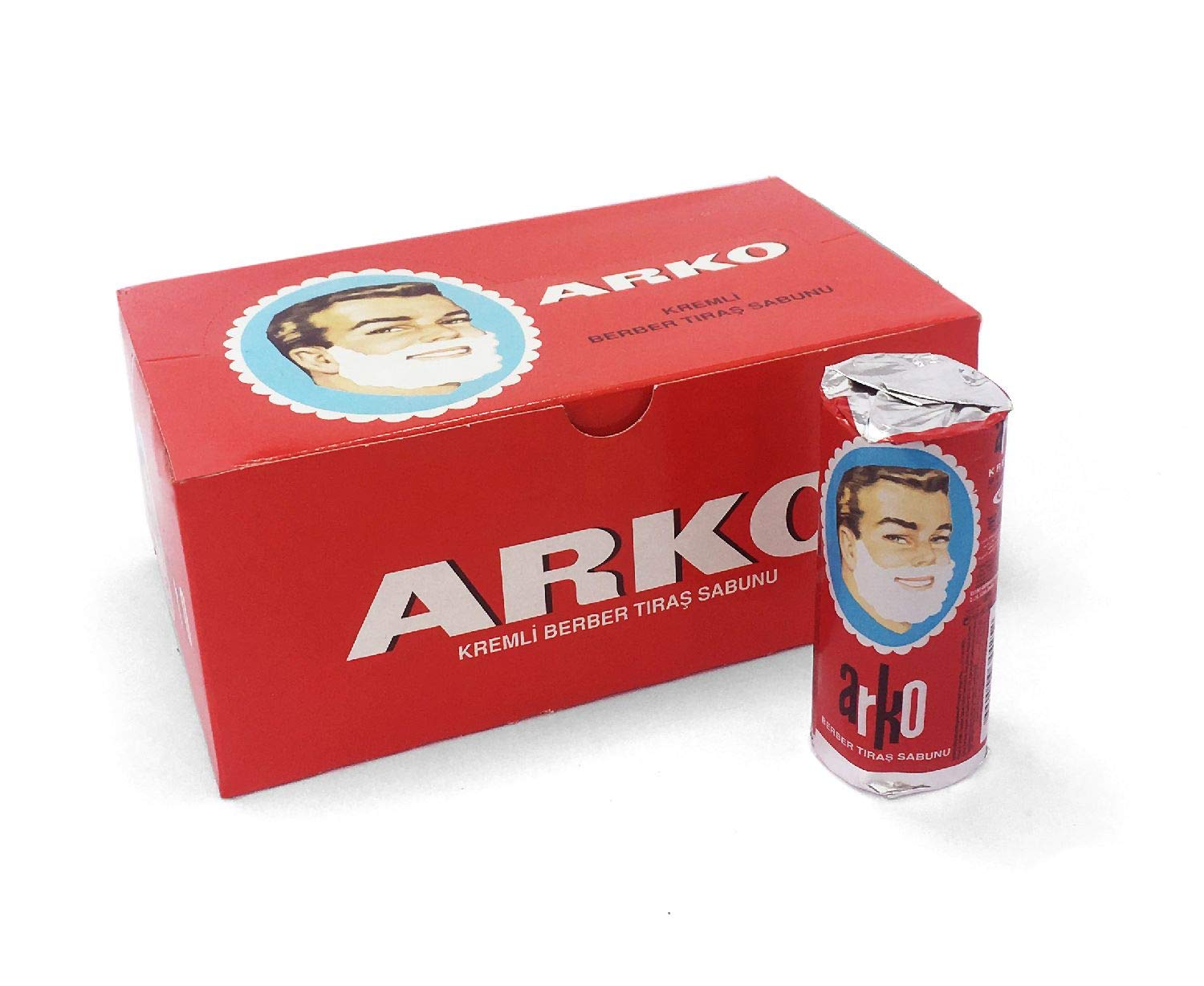Arko Men barra crema-afeitar espumosa para afeitado cómodo.