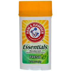 Desodorante Arm & Hammer Esenciales, formato 2,5 oz, ideal para uso diario.