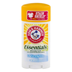 Arm & Hammer Essentials Déodorant Solide Naturel Sans Parfum, absorption efficace des odeurs.