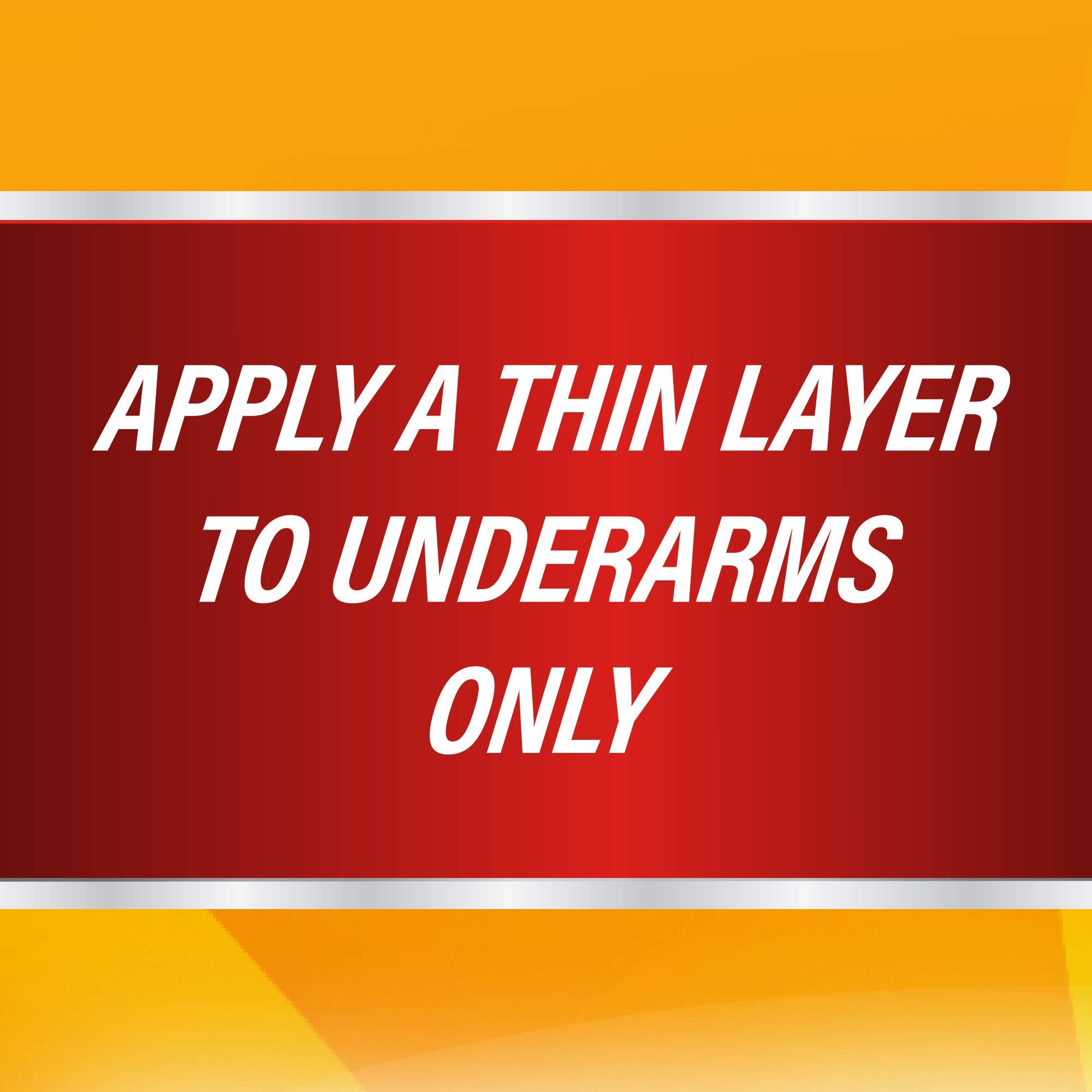 Arm & Hammer Ultra Max anti-perspirant stick application.