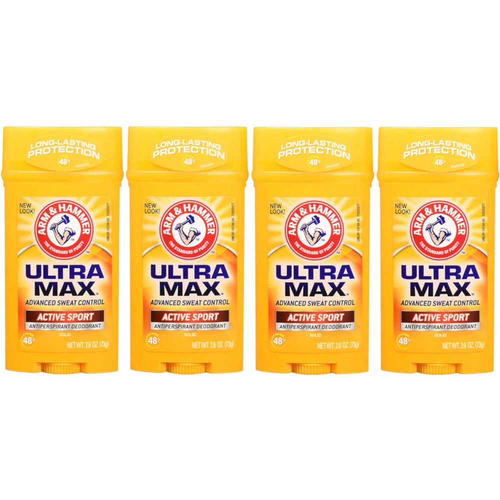 Arm & Hammer Ultramax Solid Deodorant Stick offers protection for training sessions.