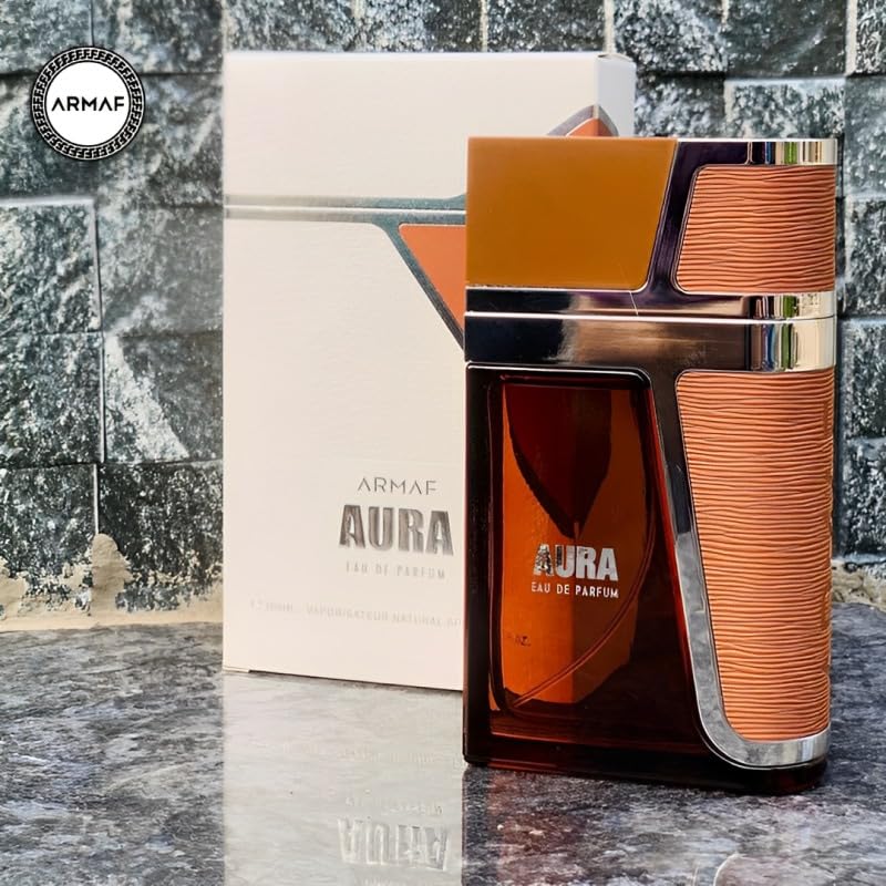 Armaf Aura atomizador cómodo para llevar y perfilar tu día con clase.