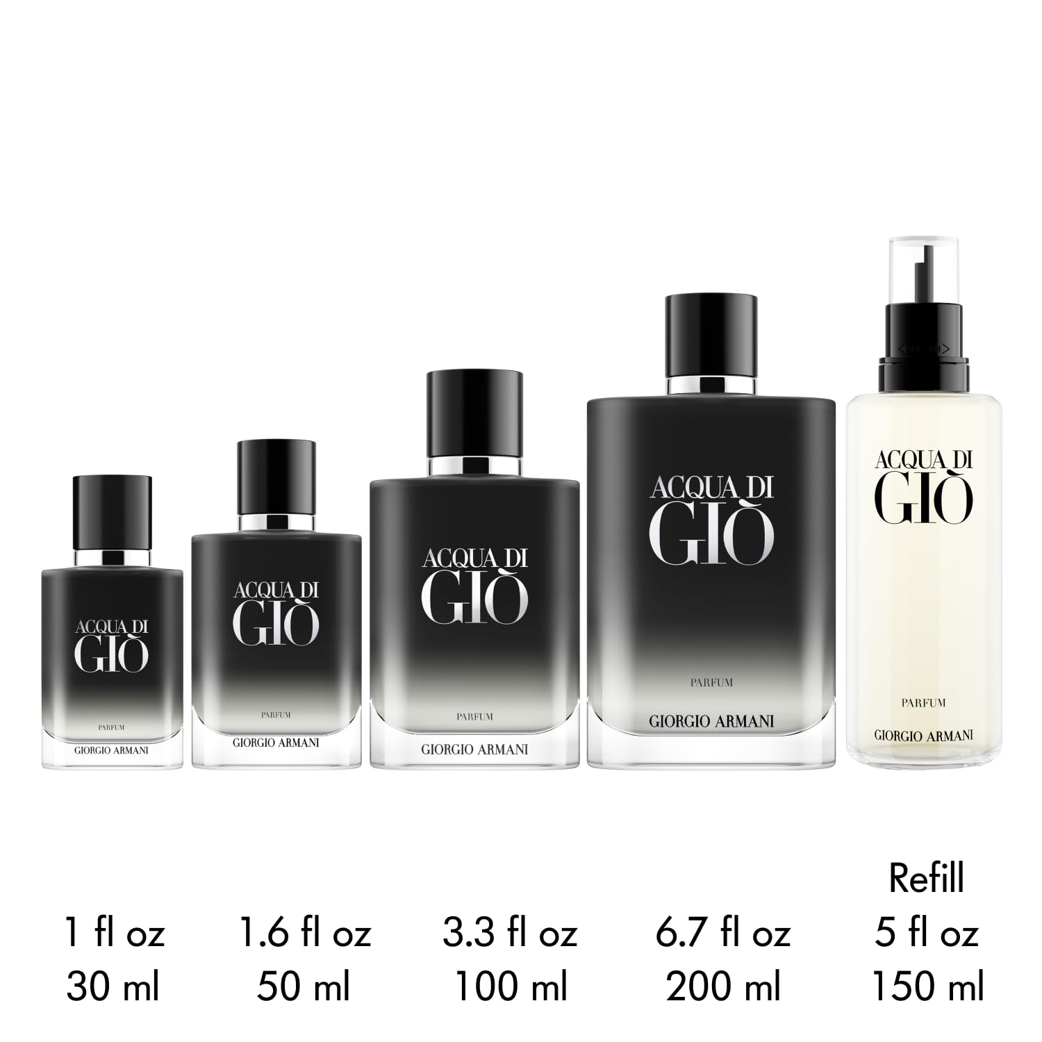 Armani Beauty Acqua di Giò Parfum, base plana, diseño ergonómico para sentir comodidad.