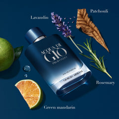 Armani Beauty Acqua di Giò Profondo, cap monograma, elegancia para ocasiones especiales.