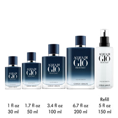 Armani Beauty Acqua di Giò Profondo, recarga de 150 ml, fomenta reutilización.