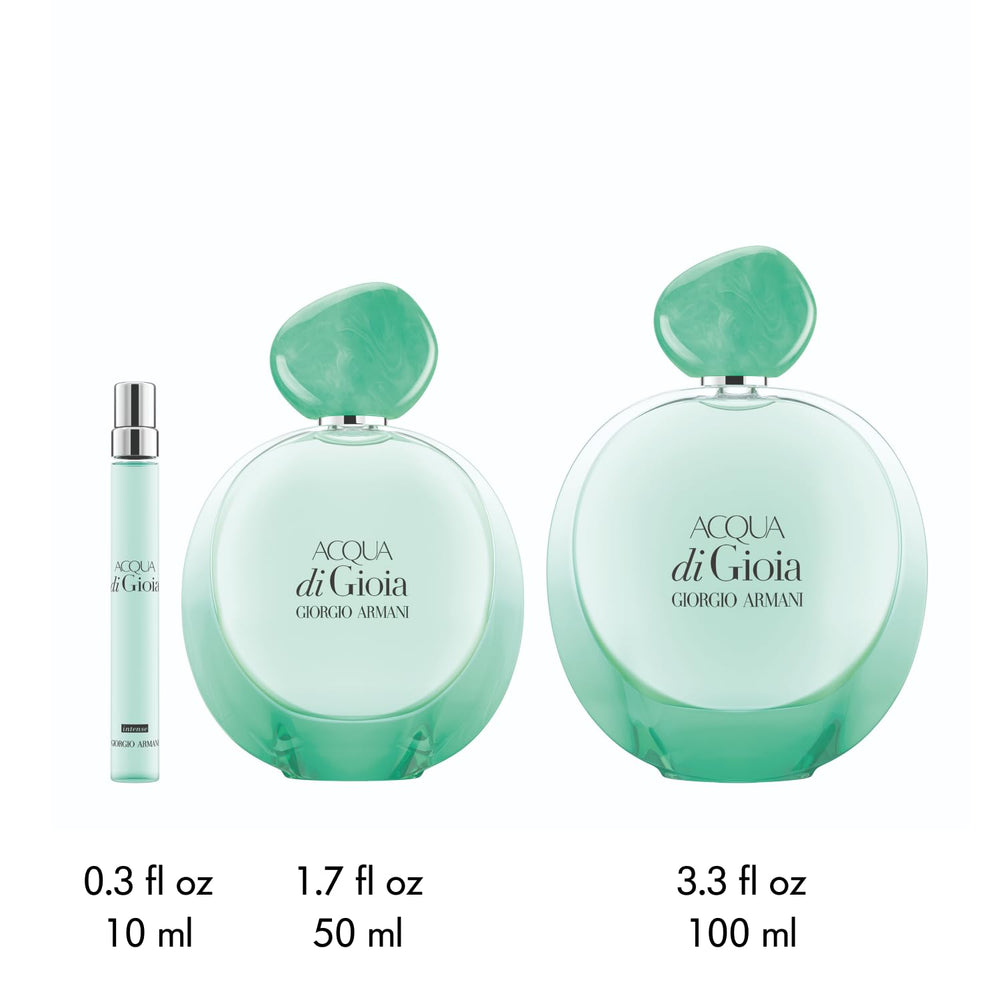 Armani Beauty Acqua di Gioia Intense, notas-frutos-rojos que evolucionan hacia el corazón floral.