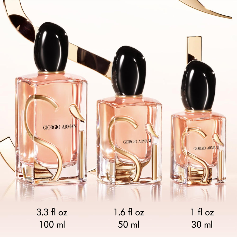 Armani Sì: néctar de grosella negra, aroma afrutado y envolvente para momentos especiales.