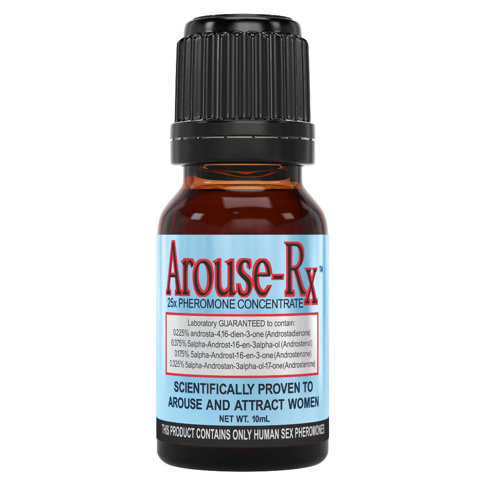 Arouse-Rx botella frontal: uso discreto para potenciar el atractivo
