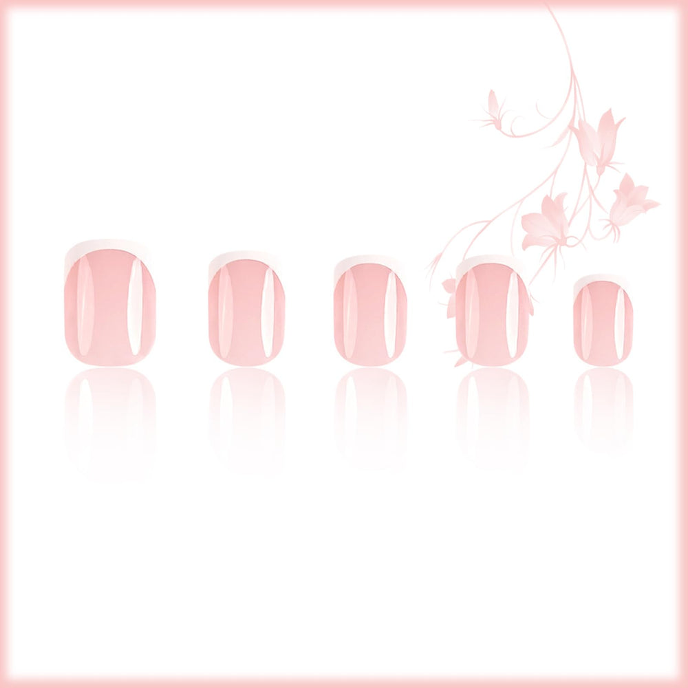 AROVFAM uñas francesas blancas para uso diario con estilo.