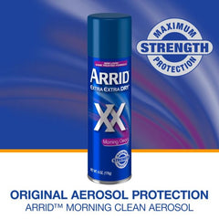 Arrid desodorante aerosol, paquete de dos unidades, opción conveniente para el hogar.