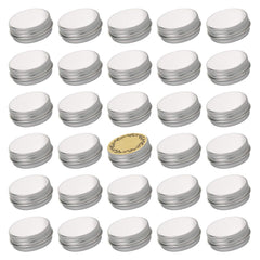 Art Secret: lata de aluminio con rosca de 15 ml, plata, pack de 32 para almacenamiento.