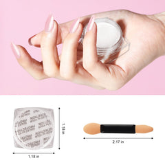 Artdone uñas con polvo cromo, acabado brillante y duradero