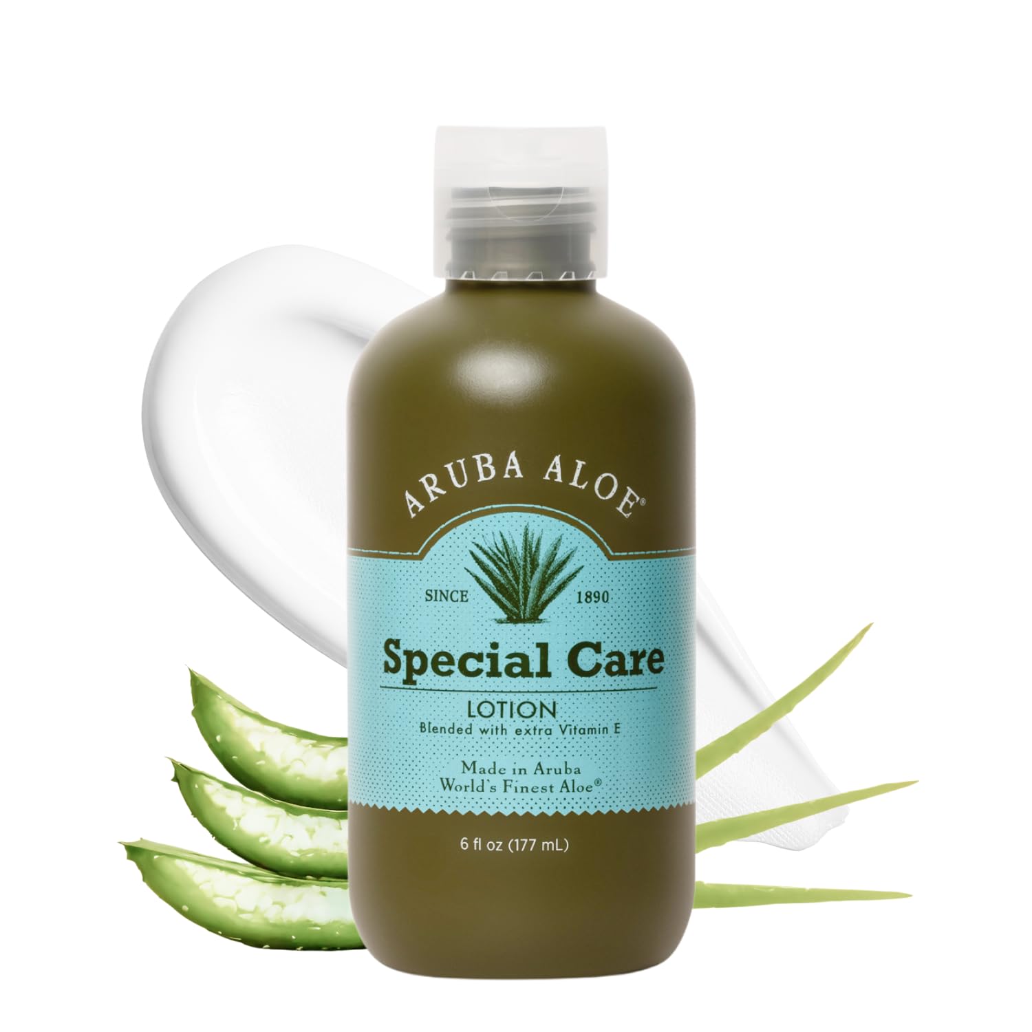 Loción Aruba Aloe Cuidado Especial en botella de 177 ml para hidratación sostenida.