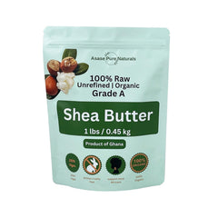 Asase Pure Naturals manteca karité orgánica en bote de 16 oz para hidratación diaria