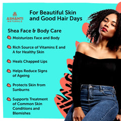Ashanti Naturals Bouffants & Broken Hearts piel seca, hidratación suave y duradera.